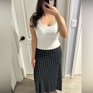 🍎🍎🍎🍎SOLD 🍎🍎🍎🍎Black Polka Dot Skirt, Size: L Brand new